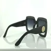 Yeni kare siyah kadın güneş gözlüğü açık gri lens büyük büyük boy kare 0053s 0083s 55mm 54mm