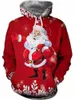 2024 Julgran Xmas Santa Snowman Claus Hoodie Men Autumn Winter 3D Print Pullover Sweatshirt Plus Size Streetwear Clothing 240307