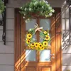 Decorative Flowers For Home Sunflower Door Wreath Easter Yellow Wall Front Large Springs