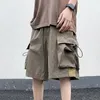 High Street Cargo Shorts For Men Summer Fashion Y2K Retro Pockets Short Pnats Baggy Casual Hip Hop Bermuda Masculina 240311