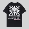 2024 Principios de primavera Nueva camiseta American High Street Marca de moda Hell Star Hip Hop Sun Letter Lámina artística
