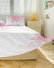 Gonna da letto Fiore sfumato Rosa Copriletto elasticizzato con federe Coprimaterasso protettore Set di biancheria da letto