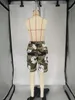 Partihandel Summer Shorts Women Casual Camouflage Print Short Pants Fashion Classic Pocket Patchwork One Piece M13253