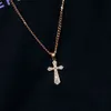 Jezus Piece Pendant Moissanite Cross do robienia 14 -karatowych wisiorków wypełnionych złotem Hiphop Men Biżuteria