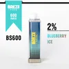 Original Breze Stiik BS600 Puff Disposable E Cigarette Vaper Bar 500mAh Battery 2ml 600 Puff 12 Flavors