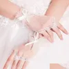 Rękawiczki ślubne koronki koronki