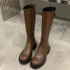 أحذية الأحذية النسائية أحذية الخريف جولة إصبع القدم bootswomen مثير الفخذ الكعب العالي ارتفاع شتاء الأحذية منخفضة منتصف العجل سيدات 2024 لوليت