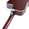 Gitar Sol El 4 Dize Elektrikli Akustik Bas Gitar Full Basswood Vücut 43 İnç Ahşap Gitar Doğal Renk Gitar Pikap ile Parlak