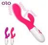 OLO G Spot Dildo Vibrator Silent Dual Vibration Vibrators 30 Speeds AV Stick Sex Toys for Women Waterproof Adult Products Y2006165055820