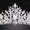 Accessori per capelli da sposa alla moda di Tiaras Accessori argento di colore barocco barocco Cristal Crystal Cryral Bridal Princess Party Wedding Hair Gioielli Y240319