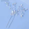 Tiaras Bridal Hair Clips Wedding Crystal Peals Hair Sembs Accessories Bijoux Femmes Femmes Ornements Headshipies For Bride Y2419