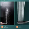 Cabezales de ducha de baño Zhang Ji Cabezal de ducha de plástico ABS que ahorra agua con soporte para manguera Cabezal de ducha de masaje negro mate Accesorios de baño Y240319