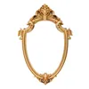 Vintage Mirror Exquisite Makeup Mirror Badrumsvägg hängande spegelgåvor för kvinna dam dekorativ spegel heminredning leveranser