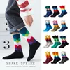 Men's Socks Men Standard Casual Happy High Quality Diamond Pattern Cotton 12 Colors Couple Suit