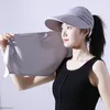 Chapeaux à large bord Chapeau de soleil Version d'été de la voiture électrique anti-UV coréenne Big Top peut être démonté en gros Protection des femmes