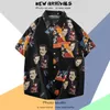 Männer Casual Hemden Sommer Hawaiian Männer Frauen Strand Übergroßen Stil Vintage Kurzarm Shirt Herren Lustige Kopf Druck Mann kleidung Chemise