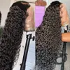 Синтетические парики Rosabeauty 250 Плотность 13x4 13x6 HD Свободные парики из натуральных волос с глубокой волной 30 дюймов Вьющиеся волосы 360 Парики из натуральных волос на кружеве для женщин 240329