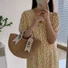 designer Casual Vacati Beach Bags Shoulder Letter Silk Scarf Portable Straw Woven Bag Versatile Semi Circular Women S Rattan handbags shop bags A2nz#