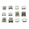 Microfones -240pcs 24 tipos de mini fêmea usb carregamento cauda plug microfone cabeça micro-interface usb