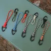 Paracord 3PCS多機能ストラップ屋外軍事パラコードキーチェーンキャンプクイックハングフックバックパックキーチェーン