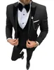 Mens suits Wave point Three Pieces Men Dress Suits Casual office business For WeddingBlazerVestPants 240307