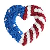 Decorative Flowers SXYPAYXS-4th Of July Hanging Wreath Patriotic Memorial Day Tinsel American Independence