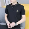 Diseñador de manga corta Tiktok Verano Nueva camisa polo para hombre Algodón Cub bordado Undercoat Middle Youth Camiseta de manga corta {categoría}