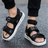 Sandals Men Summer Gladiator Beach Sandals 2022 Nieuw Romeins stijl platform Open Toed Flip Flops Soft Sole Outdoor Anklewrap Sportschoenen