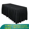 Jupe de Table de Banquet en Polyester 100%, nappe rectangulaire, jupe pour événement de mariage, décoration el 240315