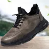 Zapatos deportivos de PU de estilo casual para hombre, fabricante chino sin marca HBP