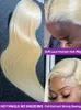 Perruque Lace Front Wig naturelle lisse, blond miel 613, 13x4, 30 40 pouces, couleur lisse, densité 250, 13x6, perruque frontale transparente HD pour femmes