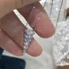 Choucong Ins Corona Ciondolo Gioielli di lusso Argento sterling 925 Taglio principessa Topazio bianco Diamanti CZ Pietre preziose Collana da spiaggia per donna Clavicola per regalo amante