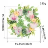 Decorative Flowers Artificial Flower Wreath Spring Summer Front Door Floral Hanging Ornament Garland For Wall Party