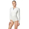 Neoprenanzug-Rashguard für Damen, Surfkleidung, Lycra-Surfshirt, stilvoller Schutz zum Schwimmen, Großhandel für rote Damen-Badeanzüge