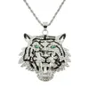 Colliers tête de Lion pendentif hommes couleur dorée chaîne à maillons chauds pendentif Punk bijoux pour homme mâle