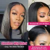 Synthetic Wigs Glueless Straight Short Bob Wig Transparent 13X4 Lace Front Human Hair Wigs PrePlucked Natural Hair Remy Brazilian Wig On Sale 240328 240327