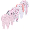 1 pz 3 pz 5 pz Baby Girl Boy Pigiama bebe fille Tute di cotone Traspirante Morbido ropa nato Traversine Pjiamas 240313