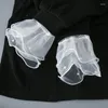 Knee Pads Flared Detachable Sleeves Cuffs White Women Lace Wedding Flounces Ruffled Wrist Warmer For Sweater