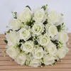 Dekorativa blommor 18 Head Real Happy Flower Natural Simulated Rose Pography Po Gift Home