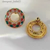 Brincos circulares vintage para mulheres, joias de argola de primavera, brincos de qualidade de luxo, anéis de orelhaC24319