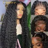 Synthetic Wigs Synthetic Wigs Ossilee 36inch Deep Wave 13x4 Full HD Lace Frontal Wig Human Hair 300% Density Brazilian Lace Frontal Wigs Pre Plucked 240328 240327