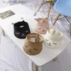 Breite Krempe Hüte Eimer Hüte Kinder Str Hut Sommer Hut Baby Mädchen Jungen Kinder Sonnenschutz Hut Top Cartoon weiche Kissen Sonnenhut Strand Hut Y240319