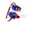 Barns amerikanska flagghår pinnar American Independence Day Bow Hair Hoops Swallowtail Headwear National Day Gifts Children Hair Accessories Plastic Pannband