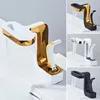 Bathroom Sink Faucets Black Gold Faucet Brass Basin Cold & Water Mixer Tap Deck Mounted Waterfall White