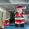 Jul gammal man utomhus dekoration 10mh (33ft) med fläktjätten uppblåsbar jultomten, spränga Xmas far, köpcentra ballong