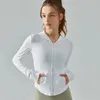 Polos femininos ao ar livre yoga outerwear com zíper capuz suor wicking resistente uv respirável fino ajuste roupas de proteção solar