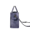 Axelväska modedesigner denim gradient crossbody väska ny casual handväska trend axelväska stor kapacitet shoppingväska datorväska