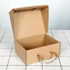 Opakowanie na prezenty 5PC/pudełka na buty partii kartonowy ręcznie robiony pakiet kartonowy pudełko pocztowe z uchwytem 3-wargowe dla