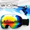 GOGGLES STRAPO DOPPIO SCOLA ANTIFOG GOGGLE Snow Snowboard Snowboard Giovani per lo snowboard per lo sci di snowboard sportivo sci.