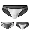 Underpants Men Underwear Ultra-thin Transparent Ice Silk Brief Low Waist Underpants Soft Fitness Sports Running Panties Comfort Swimwear 24319